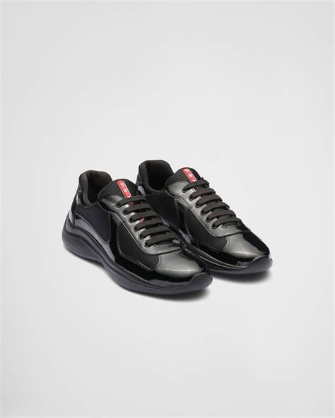 prada tennis shoes black|Prada athletic tennis shoes.